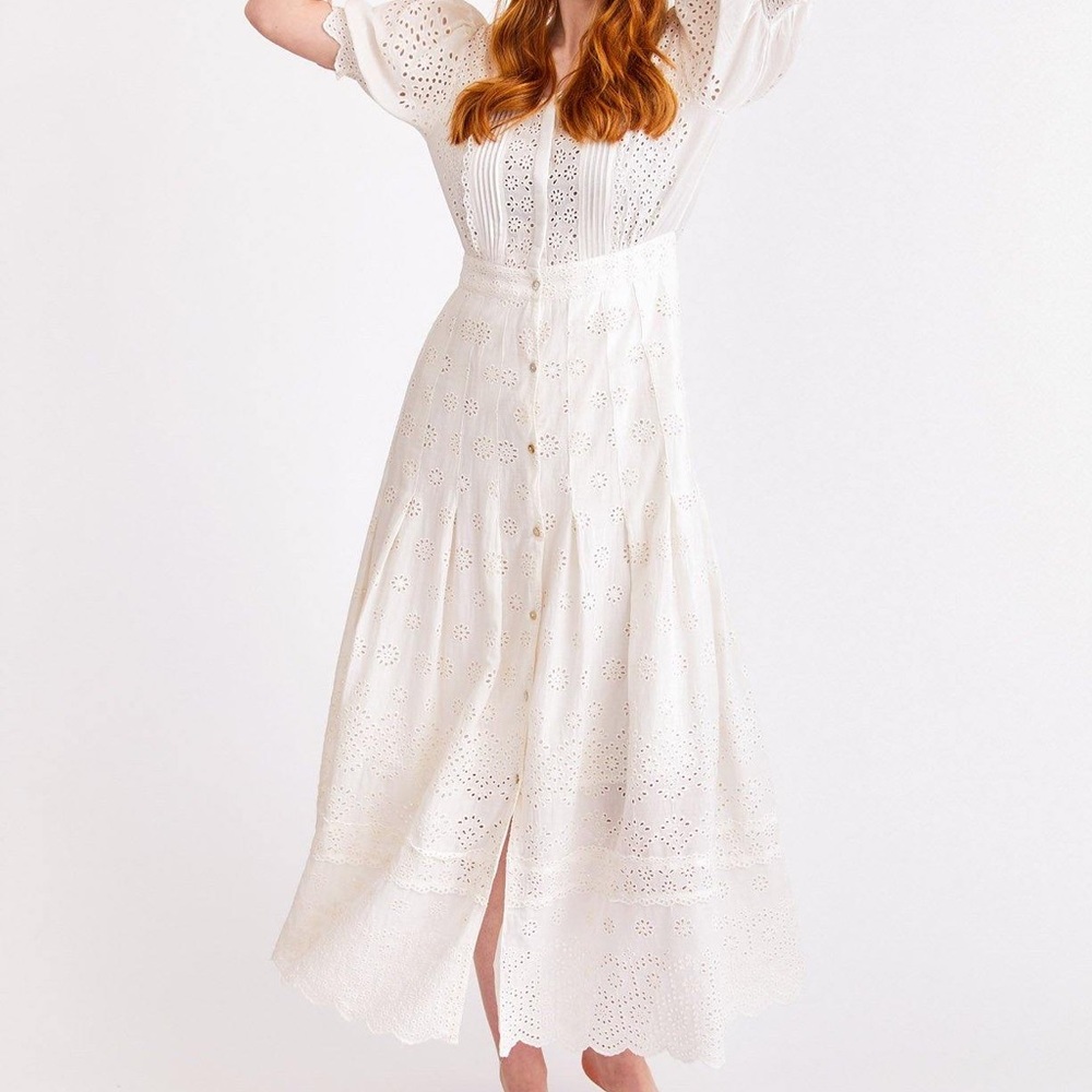 LoveShackFancy white eyelet Helena dress | NWOT